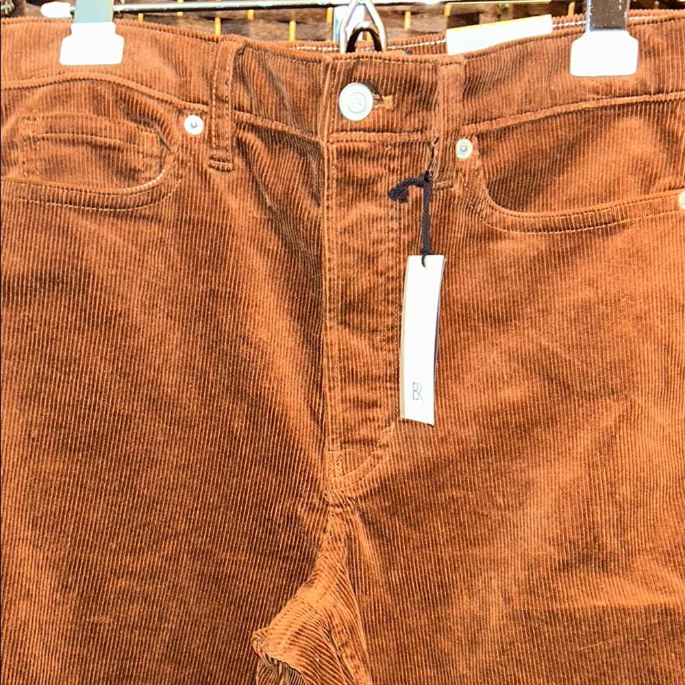 NWT BR Brown Corduroy Pants, size 28 - Picture 2 of 11